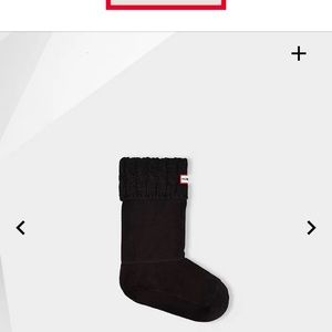 HUNTER Cable Knitted Cuff Top with fleece liner socks for short boot.